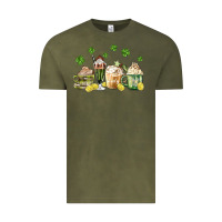 Vintage Olive patricks day coffee Vintage Tee - MaliasSmallBusiness