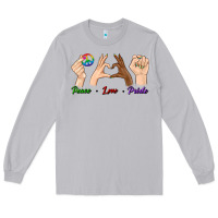 Moon Dust Peace Love Pride Long Sleeve Tee - BundleAndBundleShop