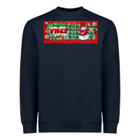 Navy christmas vibes only Heavyweight Sweatshirt - BundleAndBundleShop