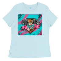 Baby Blue racing pink tumbler Ladies Tee - AdoDesignShop