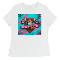 White racing pink tumbler Ladies Tee - AdoDesignShop