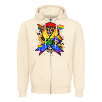Sandshell Pride ribbon Zipper Hoodie - NancyCooperArtShop