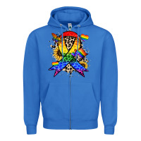 True Royal Pride ribbon Zipper Hoodie - NancyCooperArtShop