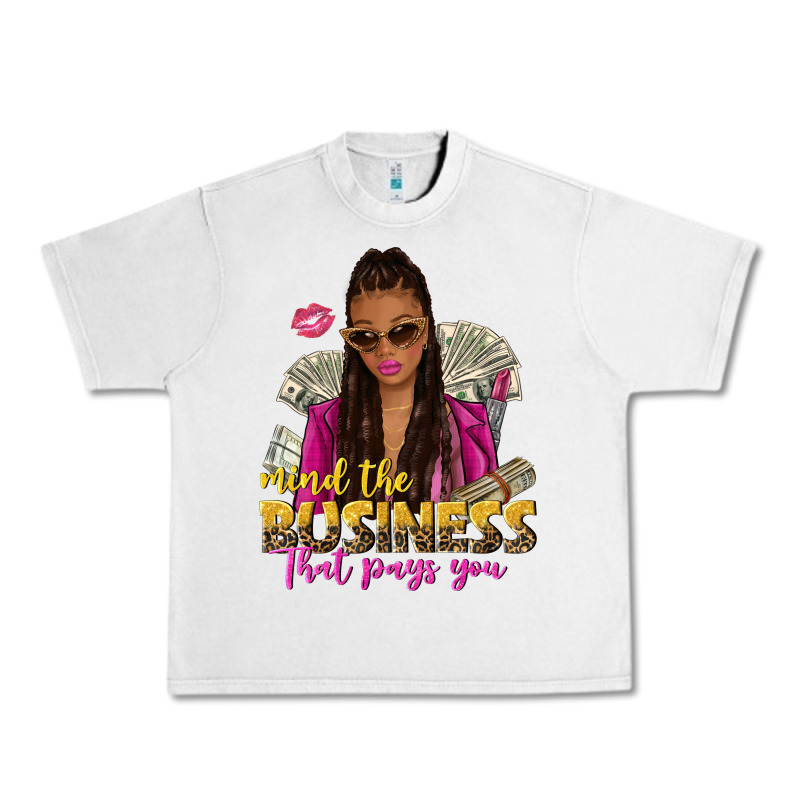 Mind The Business That Pays You Afro Woman Urban Heavy Tee by NancyCooperArtShop | Teevron