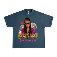 Midnight Navy mind the business that pays you afro woman Urban Heavy Tee - NancyCooperArtShop