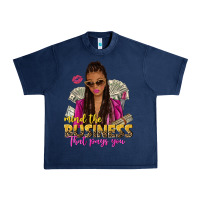 Navy mind the business that pays you afro woman Urban Heavy Tee - NancyCooperArtShop