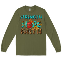 Army Green Strength Hope Faith Long Sleeve Tee - BundleAndBundleShop