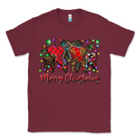 Burgundy merry Christmas teeth Classic Tee - CowhideDigitalArt