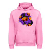 Fuchsia Pink halloween pumpkin patch  1 Urban Hoodie - BundleAndBundleShop
