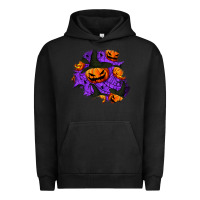 Pigment Black halloween pumpkin patch  1 Urban Hoodie - BundleAndBundleShop