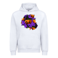 White halloween pumpkin patch  1 Urban Hoodie - BundleAndBundleShop