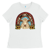 White charolais  rainbow Ladies Tee - JahusDesignShop