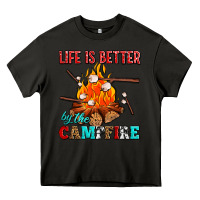 Asphalt life is better by the campfire with marshmallows Heavy Core Tee - AdoDesignShop