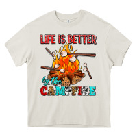 Cream life is better by the campfire with marshmallows Heavy Core Tee - AdoDesignShop