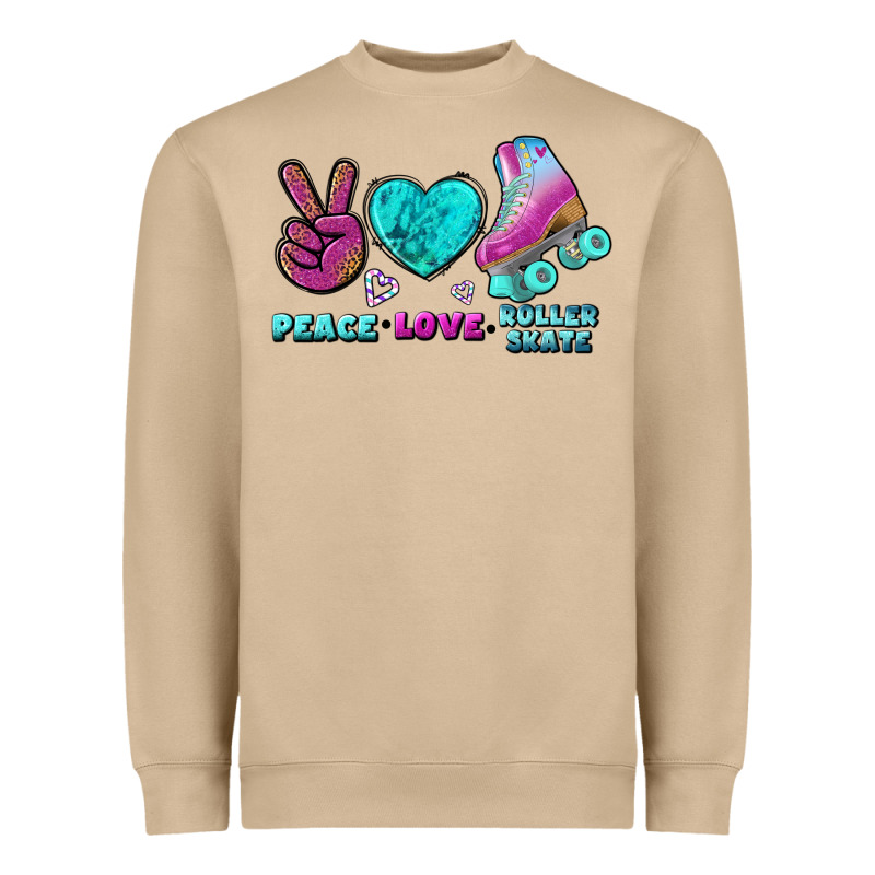 Peace Love Roller Skate Heavyweight Sweatshirt by BundleAndBundleShop | Teevron