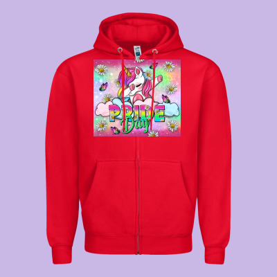 Pride Day Lgbtq+ Zipper Hoodie Designed By Nancycooperartshop