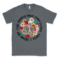 Charcoal Heather i like murder shows comfy clothes and like 3 peopl Classic Tee - MaliasSmallBusiness