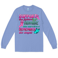 Colony Blue Support The Lighters Admire The Survivors Remember The Angels Long Sleeve Tee - BundleAndBundleShop