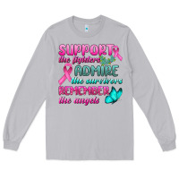 Moon Dust Support The Lighters Admire The Survivors Remember The Angels Long Sleeve Tee - BundleAndBundleShop