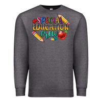 Charcoal Heather special education crew Premium Sweatshirt - CowGirlArtShop