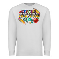 Dove Grey special education crew Premium Sweatshirt - CowGirlArtShop