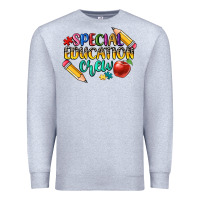 Heather Grey special education crew Premium Sweatshirt - CowGirlArtShop