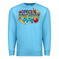Ocean Blue special education crew Premium Sweatshirt - CowGirlArtShop