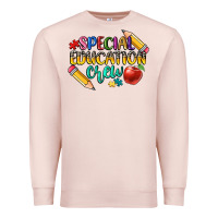 Pale Pink special education crew Premium Sweatshirt - CowGirlArtShop