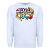 White special education crew Premium Sweatshirt - CowGirlArtShop