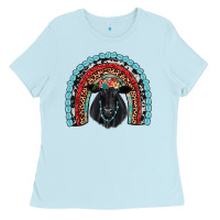 Baby Blue black angus  rainbow Ladies Tee - JahusDesignShop