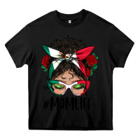 Black mexican mom life messy bun mama Heavy Core Tee - BundleAndBundleShop