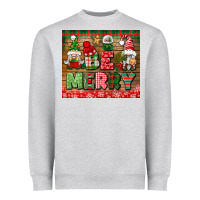 Heather Grey be merry tumbler Heavyweight Sweatshirt - BundleAndBundleShop