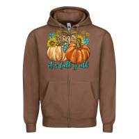 Chestnut It's Fall Y'all Zipper Hoodie - texasbilliewilder