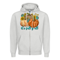 Dove Grey It's Fall Y'all Zipper Hoodie - texasbilliewilder