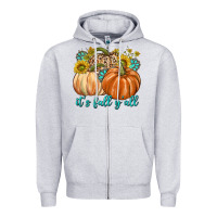 Heather Grey It's Fall Y'all Zipper Hoodie - texasbilliewilder