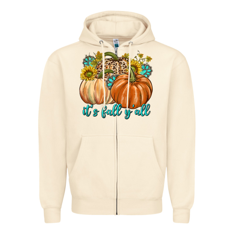 It's Fall Y'all Zipper Hoodie by texasbilliewilder | Teevron
