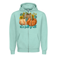 Seafoam It's Fall Y'all Zipper Hoodie - texasbilliewilder