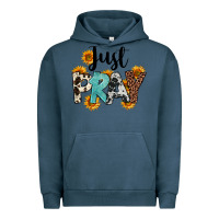 Pigment Midnight Navy Just Pray Urban Hoodie - FaDigitalArtStudio