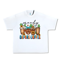 White moody before coffee Urban Heavy Tee - MaliasSmallBusiness