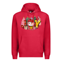 Cardinal joy snowman Premium Hoodie - CowGirlArtShop