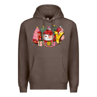 Coffee joy snowman Premium Hoodie - CowGirlArtShop
