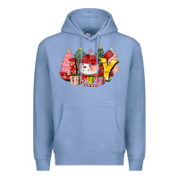 Colony Blue joy snowman Premium Hoodie - CowGirlArtShop