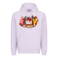 Lilac joy snowman Premium Hoodie - CowGirlArtShop