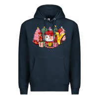 Navy joy snowman Premium Hoodie - CowGirlArtShop