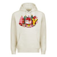 Oatmeal Heather joy snowman Premium Hoodie - CowGirlArtShop