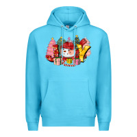 Ocean Blue joy snowman Premium Hoodie - CowGirlArtShop