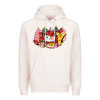 Pale Pink joy snowman Premium Hoodie - CowGirlArtShop