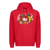 Red joy snowman Premium Hoodie - CowGirlArtShop