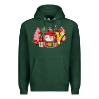 Sports Green joy snowman Premium Hoodie - CowGirlArtShop