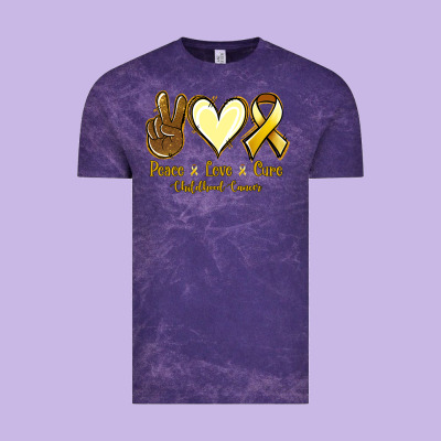 Peace Love Cure Bone Cancer Vintage Tee Designed By Nancycooperartshop